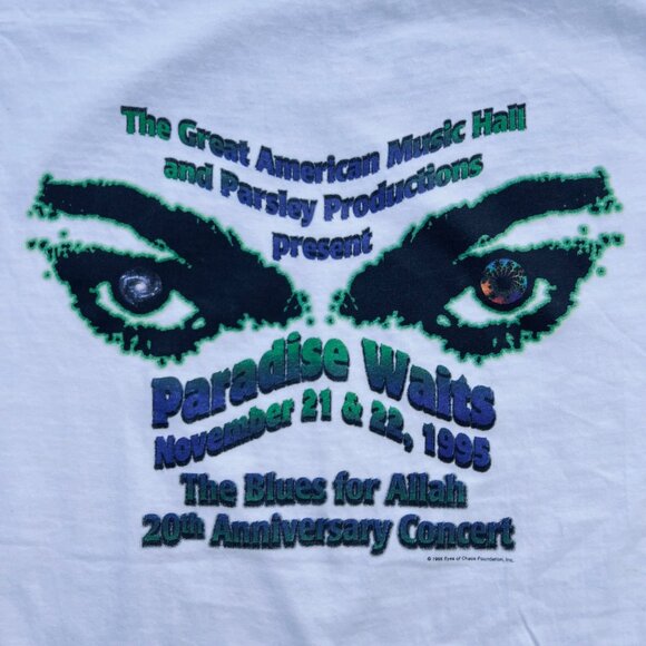 Vintage 1995 Paradise Waits 20th Anniversary Concert Tee - Picture 2 of 6